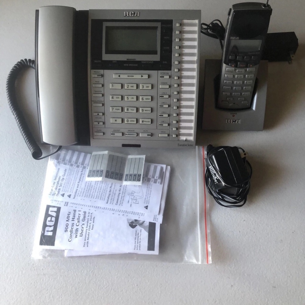RCA 25413RE3-A 4 Line Intercom Speakerphone With 900 MHz Cordless Handset